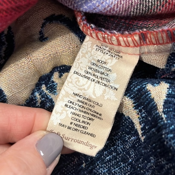 Soft Surroundings Plaid Embroidered Tunic Size XS - Picture 10 of 13